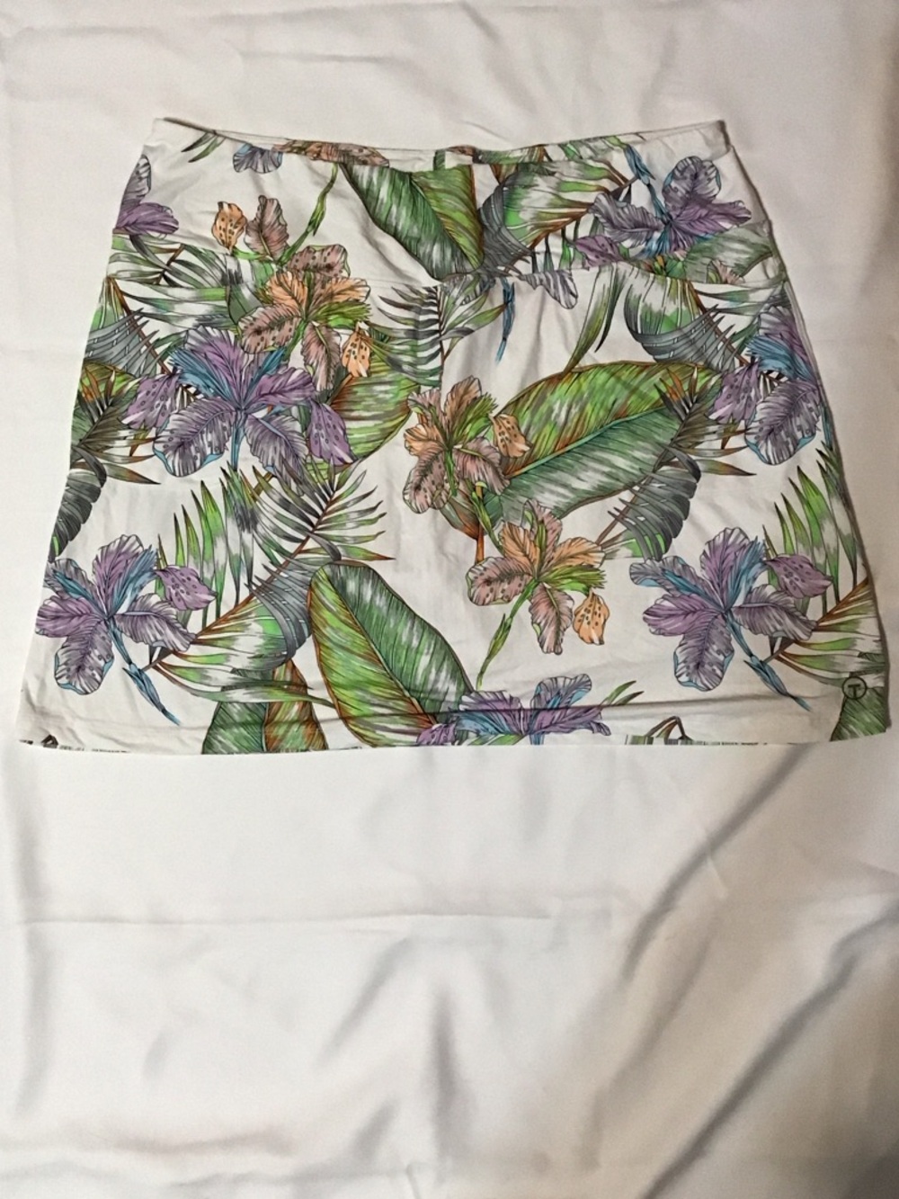 Tropical Floral White Women’s Skort